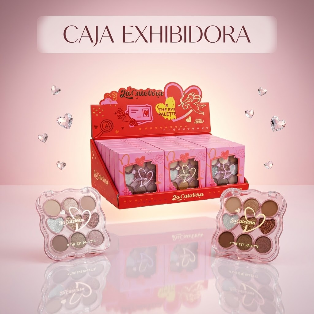 Paleta de Sombras La Catelrra The Eye Palette Edición Corazones REF:LABF24315