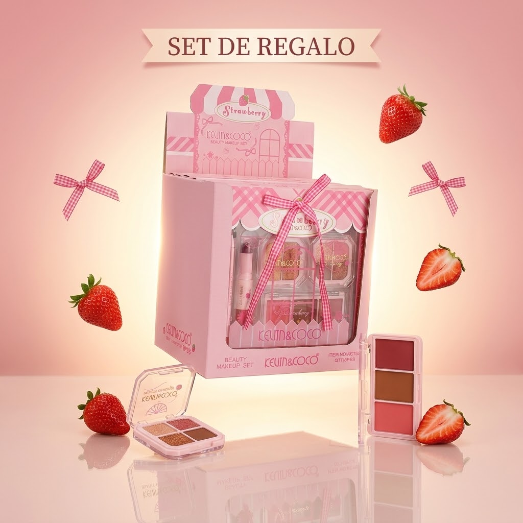 Set Kevin & Coco Strawberry Dessert 5 Piezas REF:KC1631