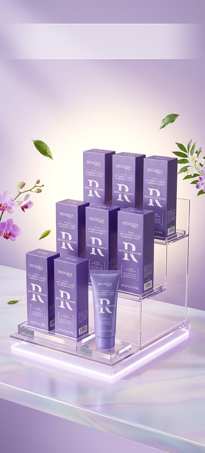 Limpiador Facial BIOAQUA Retinol Empaque Morado 100g