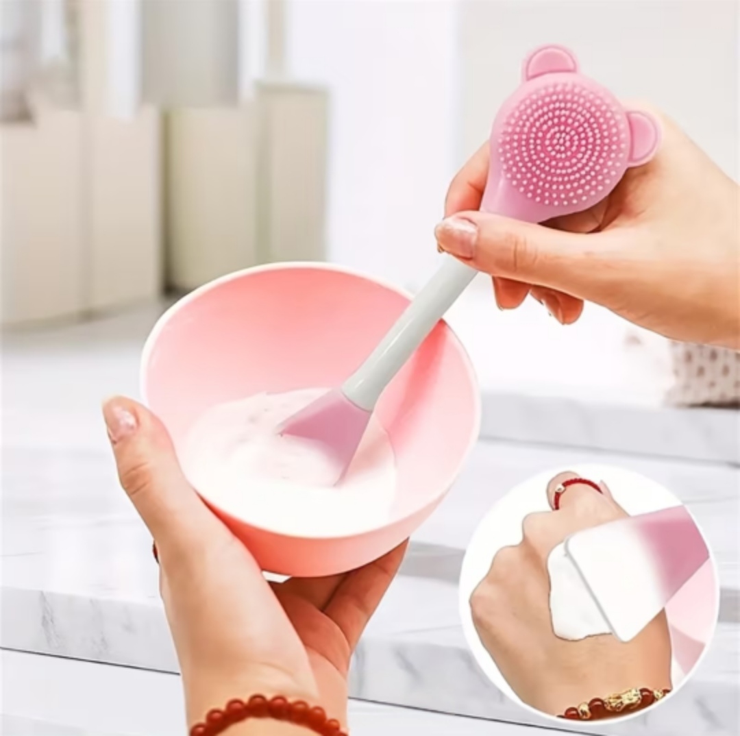 Cepillo Limpiador Facial Doble Uso Osito