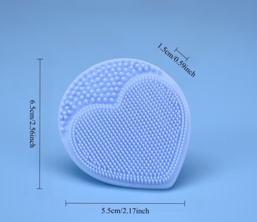 Cepillo Limpiador Facial de Silicona Corazón