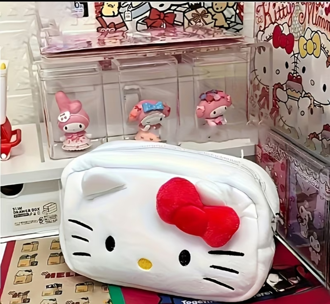 Cosmetiquera de Felpa Hello Kitty