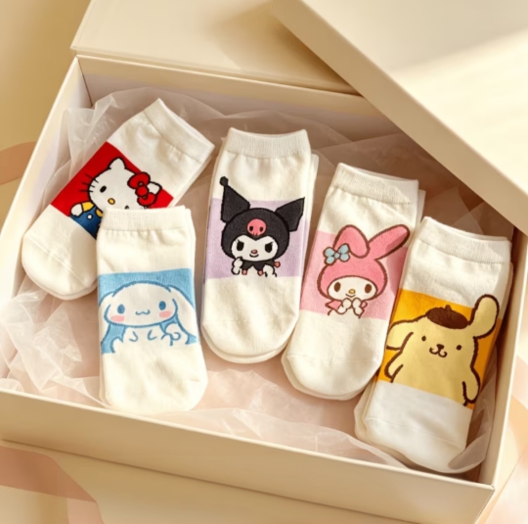 Medias Cortas Personajes Sanrio (Par)