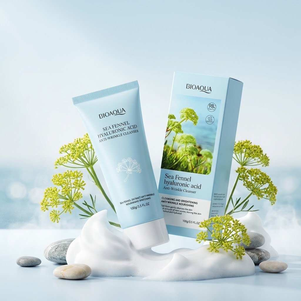 Limpiador Facial BIOAQUA Sea Fennel Ácido Hialurónico 100g