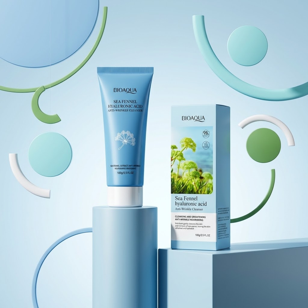 Limpiador Facial BIOAQUA Sea Fennel Ácido Hialurónico 100g