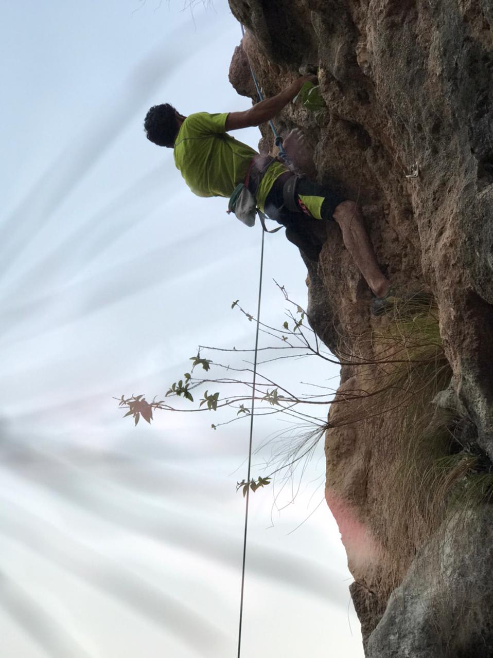 Saif Ud Din - 7b+ Route: Osama Bin Climbing