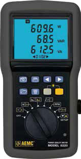 AEMC Power Quality Meter Model 8220 w/SR193-BK