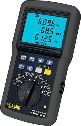 AEMC Power Quality Meter Model 8220 w/MA193-10-BK