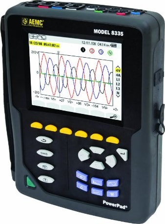 AEMC Like New-Open Box Model, Full Warranty PowerPad Model 8335 w/4 193-24 AmpFlex