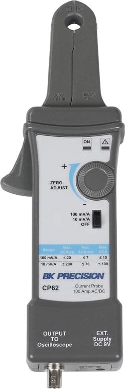 BK Precision CP62 - 300 kHz AC/DC Oscilloscope Current Clamp Probe