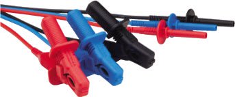 Megger 1002-645 - 5m (16ft) Test Lead, 10 kV Large Insulated Clip, Set of 3