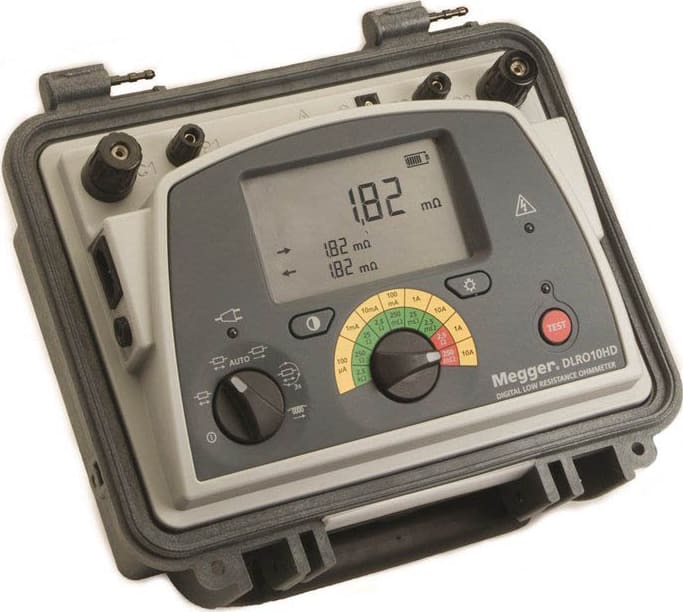 Megger DLRO10HD NLS - Digital Low Resistance Ohmmeter, 10 Amp