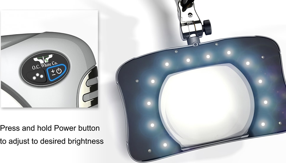 Green-Lite®- 7 x 5.25 Rectangle Ultraviolet LED Magnifier - ESD Safe