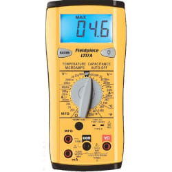 fieldpiece volts multimeter capacitance environments backlight