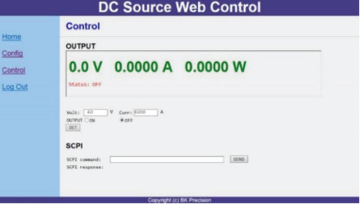 Web server interface