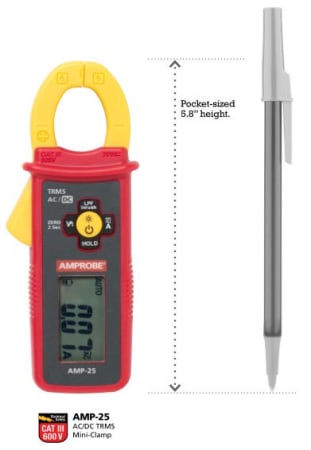 Amprobe AMP-25 AC/DC TRMS Mini-Clamp | TEquipment