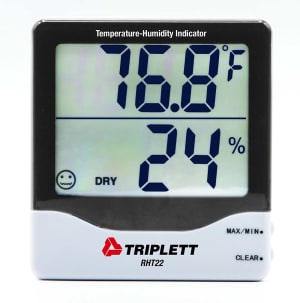 Temperature and Humidity Indicator with Certificate of Traceability to N.I.S.T.