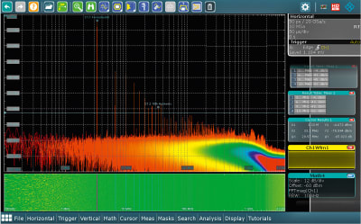 Frequency analysis with logarithmic display
