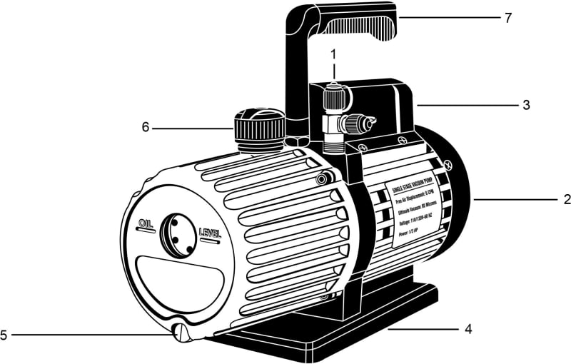 Mastercool 90066B 6 CFM Vacuum Pump (Single Stage) TEquipment