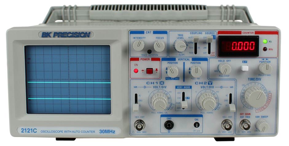 BK Precision 2121C - 30 MHz Analog Oscilloscope with Frequency Counter