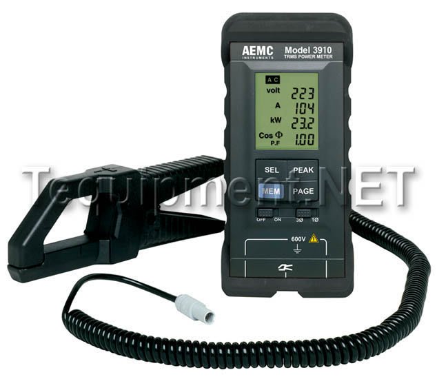 AEMC 2111.27 - TRMS Power Meter Model 3910