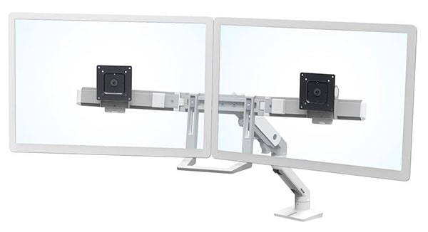 Ergotron 45-476-216 HX Desk Dual Monitor Arm (White Ergotron 45-476-216 HX Desk Dual Monitor Arm (White