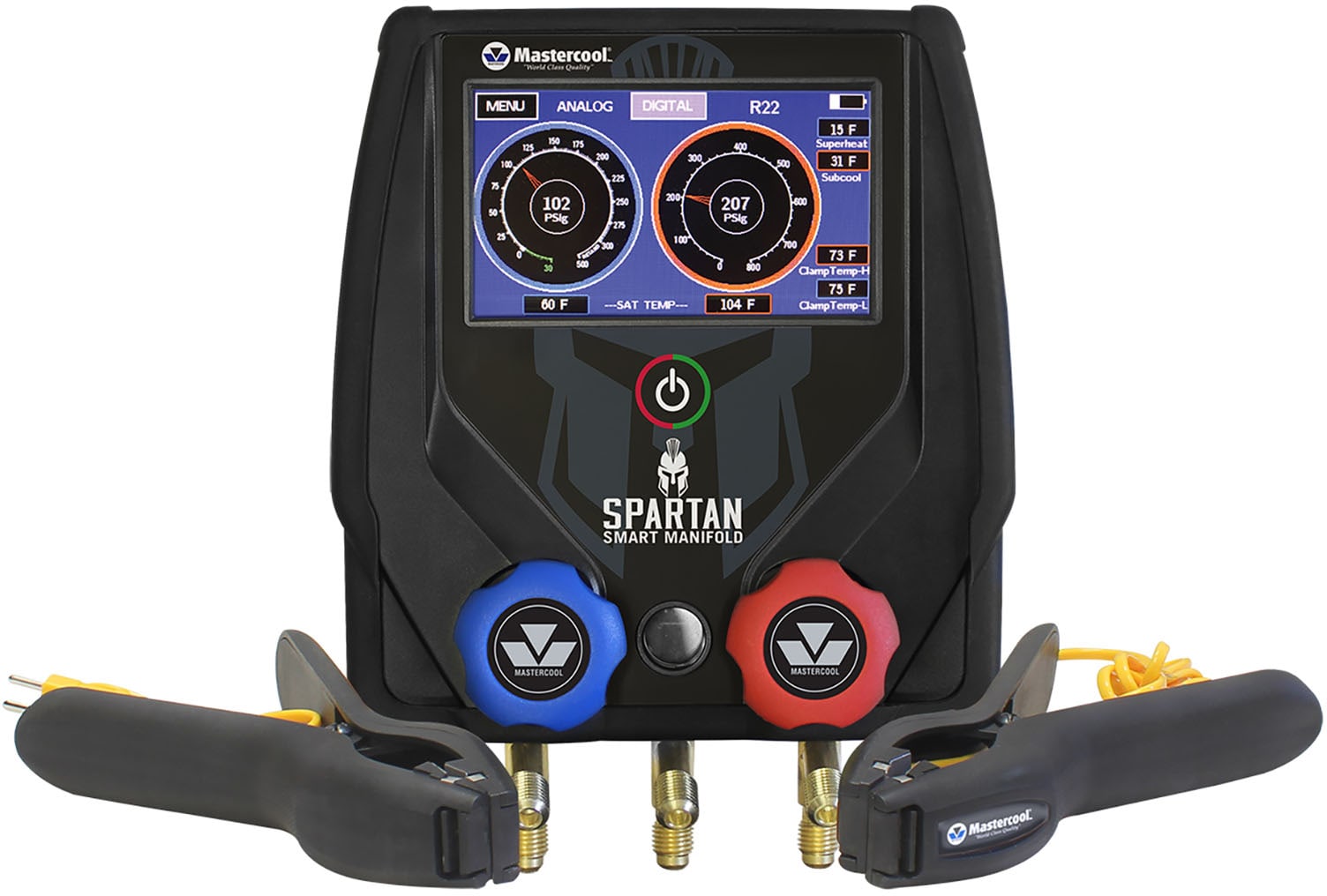 Mastercool 99923-BT-2 - SPARTAN Smart Manifold (2 Way, with Two Clamps)