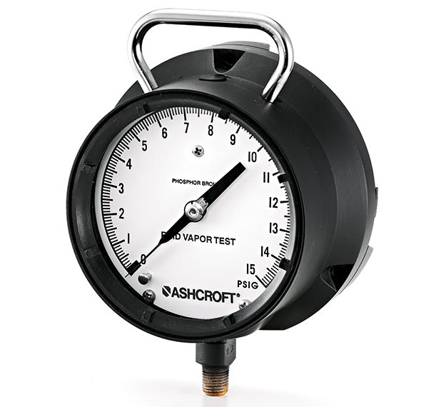 Ashcroft 451150H02LXC4300 1150H Reid Vapor Pressure Gauge, 300 psig with calibration