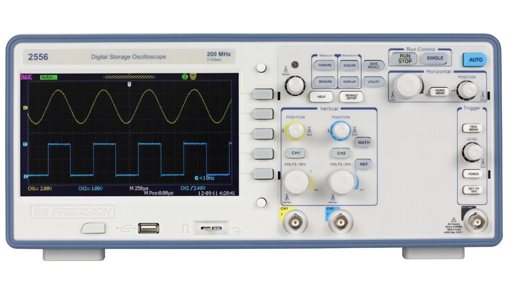 BK Precision 2556 - 200 MHz, 2 GSa/s, 2 Ch Digital Storage Oscilloscope