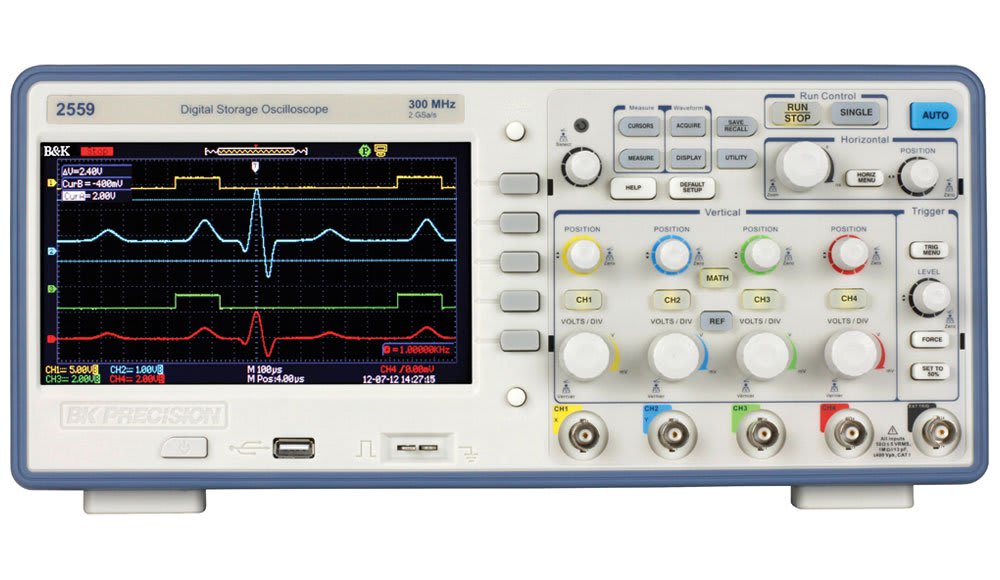 BK Precision 2559 - 300 MHz, 2 GSa/s, 4 Ch Digital Storage Oscilloscope