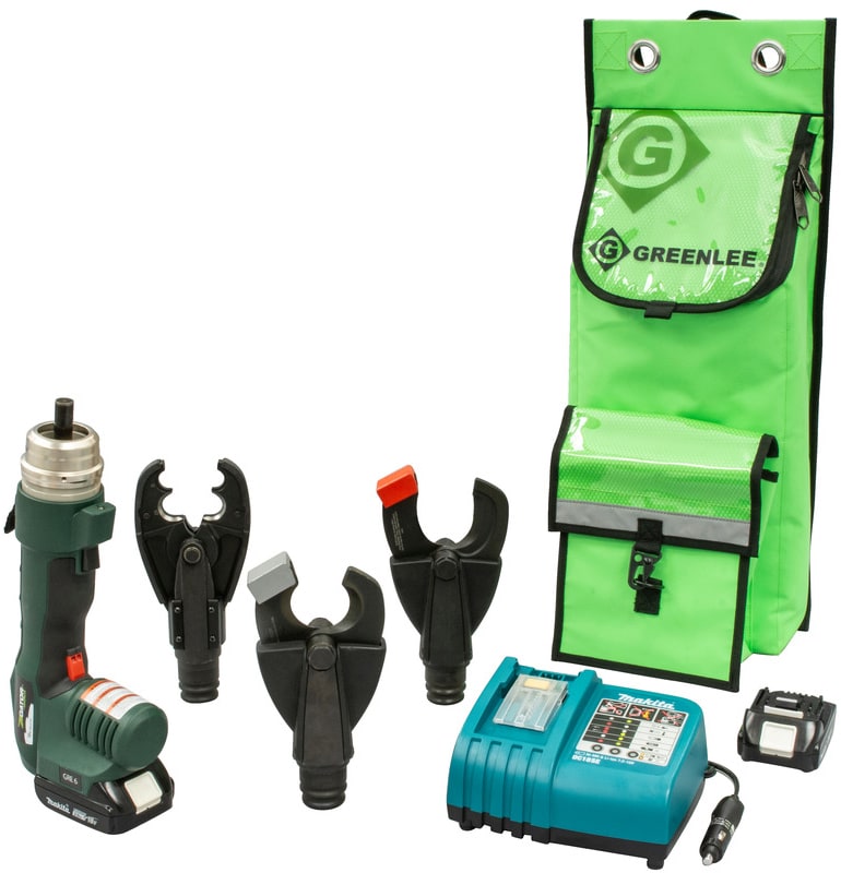Greenlee UT-D3HS22 - GRE-6 Multi-Tool with D3O Crimper, ACSR & CU/AL Cutting Heads, 230V Charger