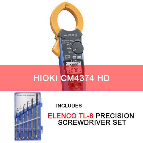 Hioki CM4374 HD CM4374 AC/DC Clamp Meter 2000A with Bluetooth plus HD-76 Hard Case