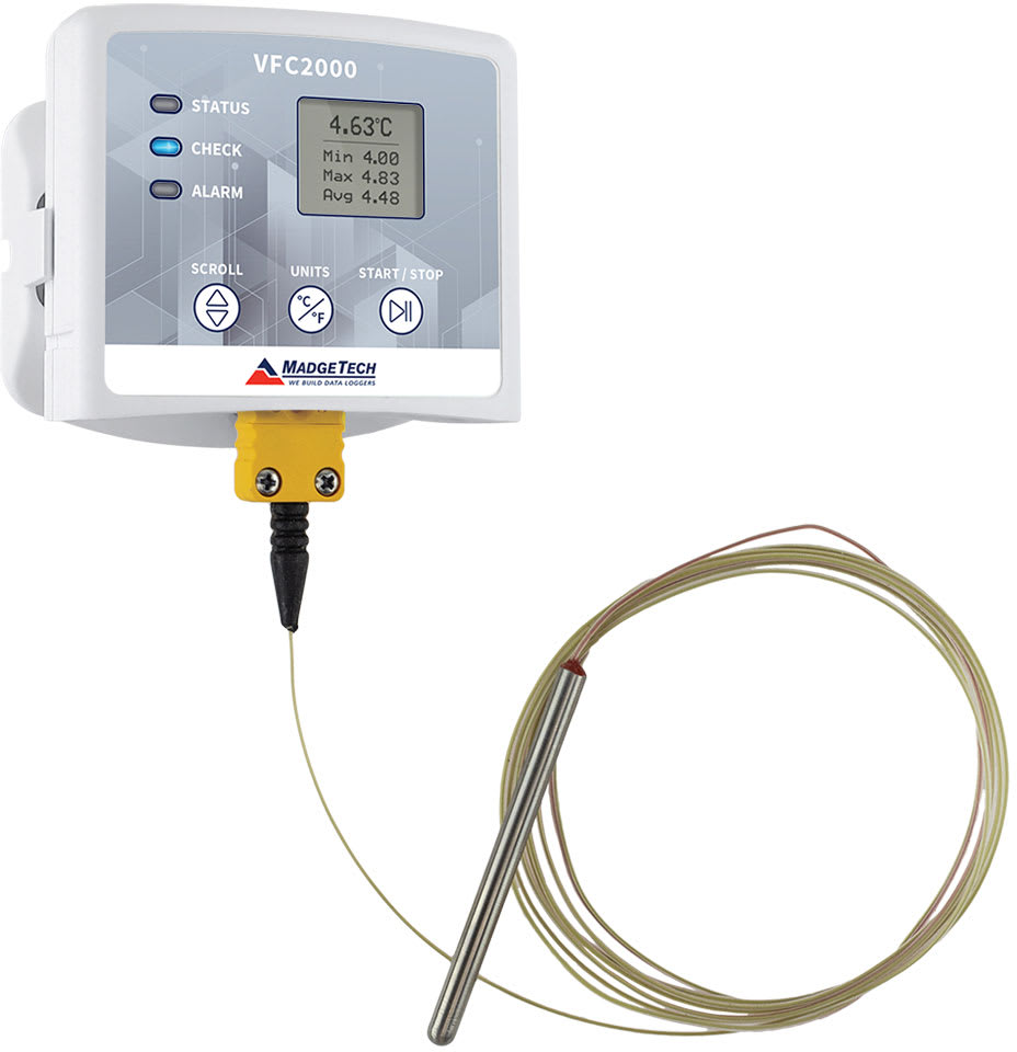 Madgetech VFC2000 w/o Bottle - Low-Cost Vaccine Temperature Monitoring System