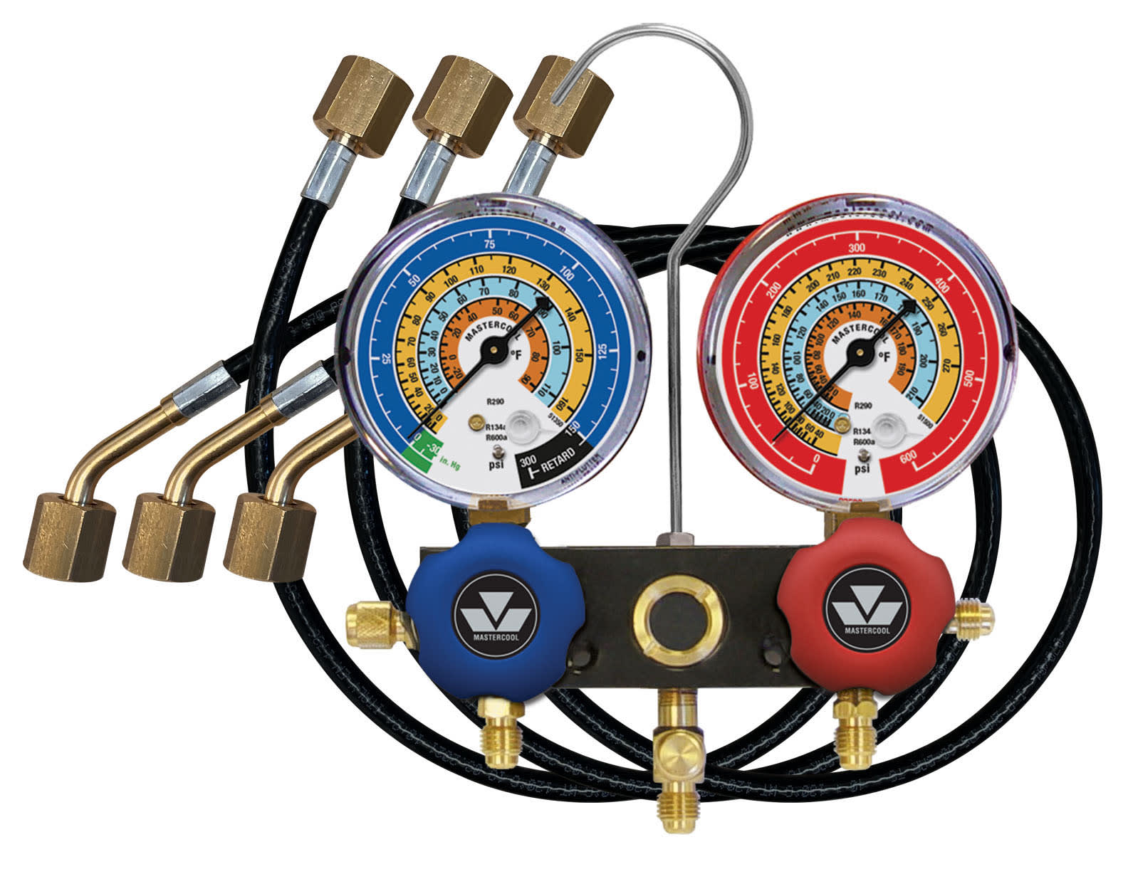 Mastercool 93518TP R600a, R290 & R134a 2Way Aluminum Manifold Gauge