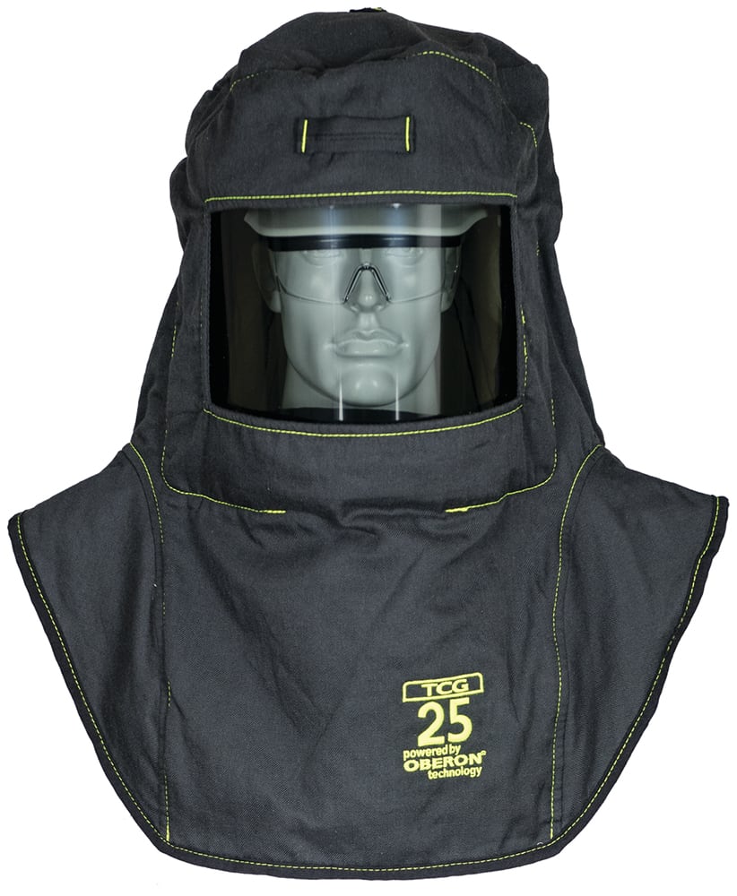 Oberon TCG25-C+HVS Arc Flash Hood Black