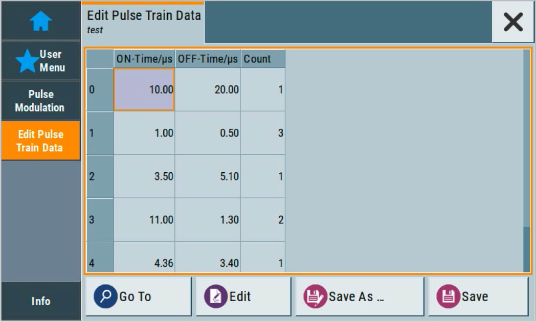 Pulse Train Option