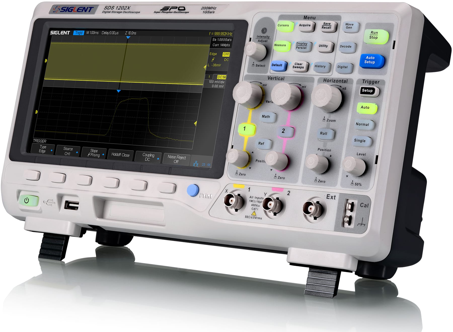 Siglent SDS1202X 2 Channel / 200 MHz Digital Oscilloscope TEquipment