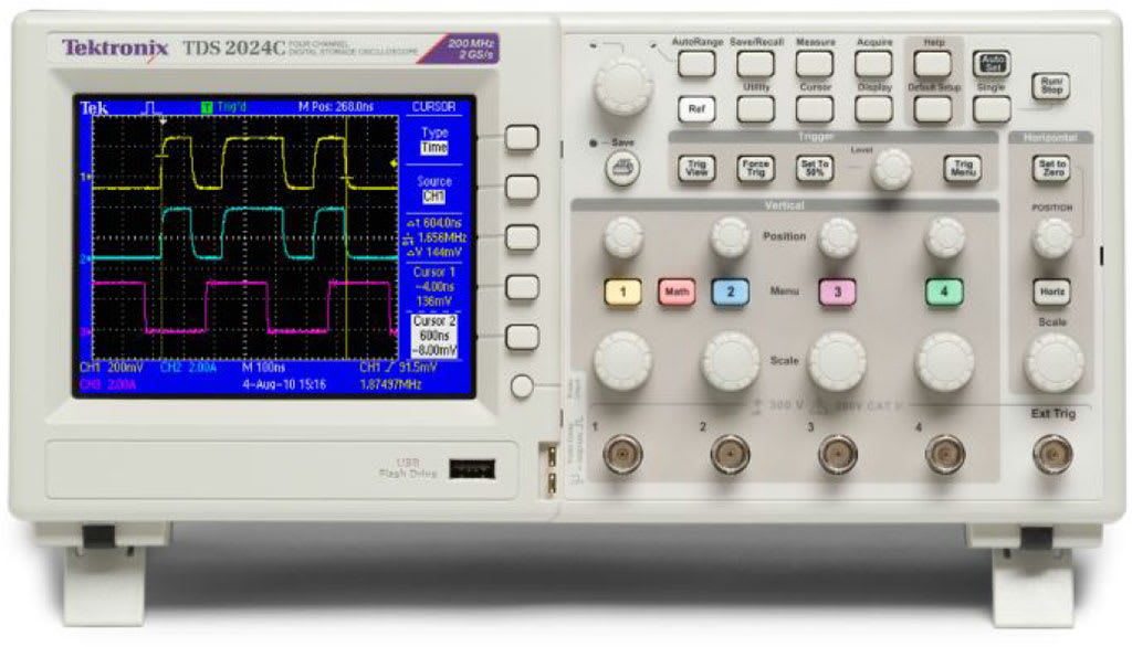 Tektronix TDS2024C Digital Storage Oscilloscope (4 Channels, 200 MHz