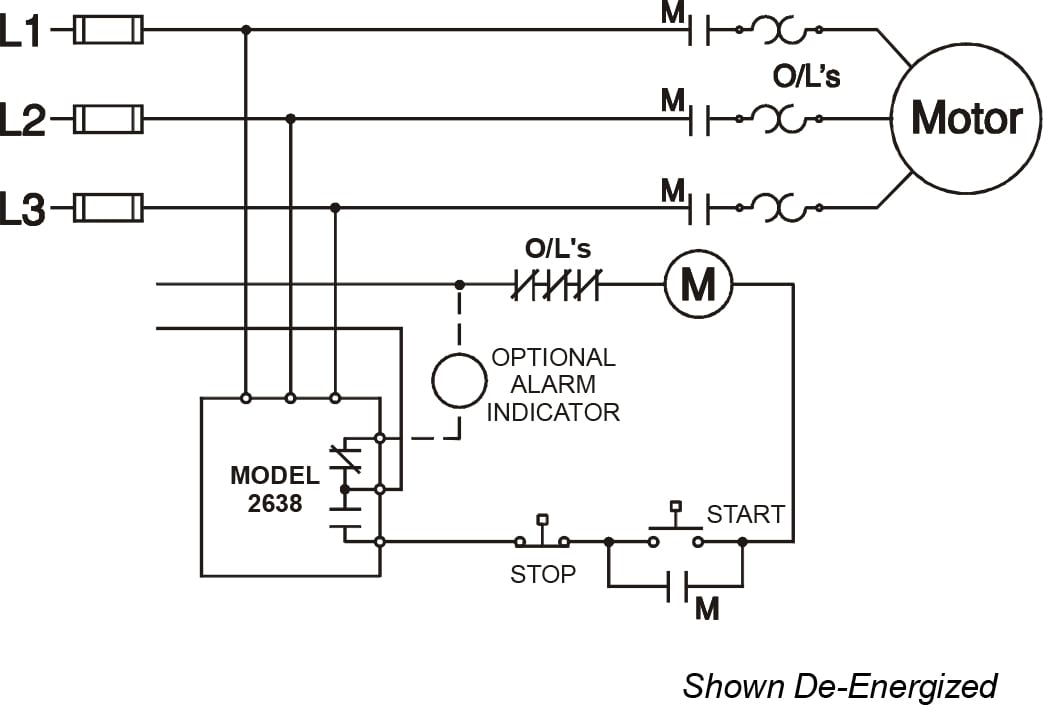 Time Mark C2638 3Phase Monitor with Line Voltage & Phase Sequence