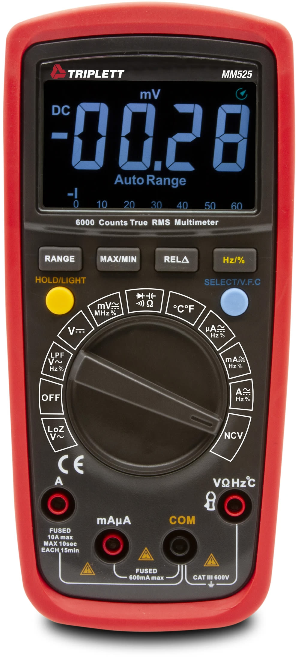 Triplett MM525 True RMS Digital Multimeter with Low Pass Filter and