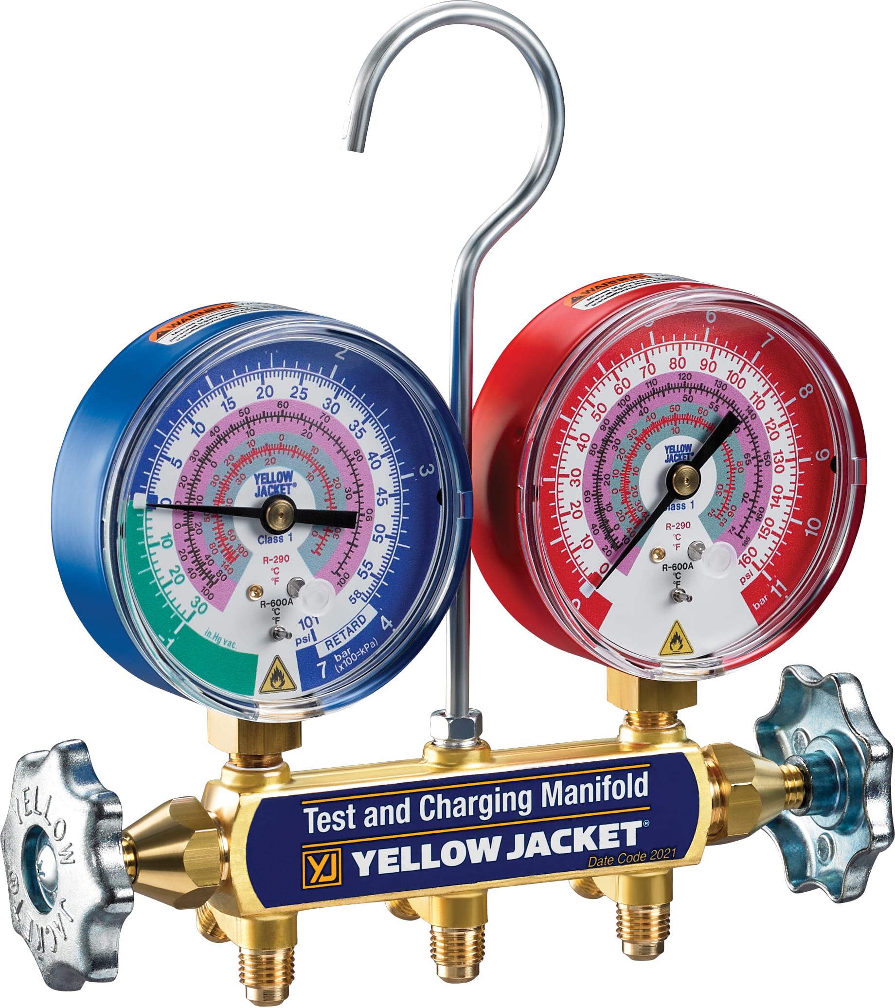 Yellow Jacket 41867 - Series 41 Hydrocarbon Two Valve Manifold (without Hoses)