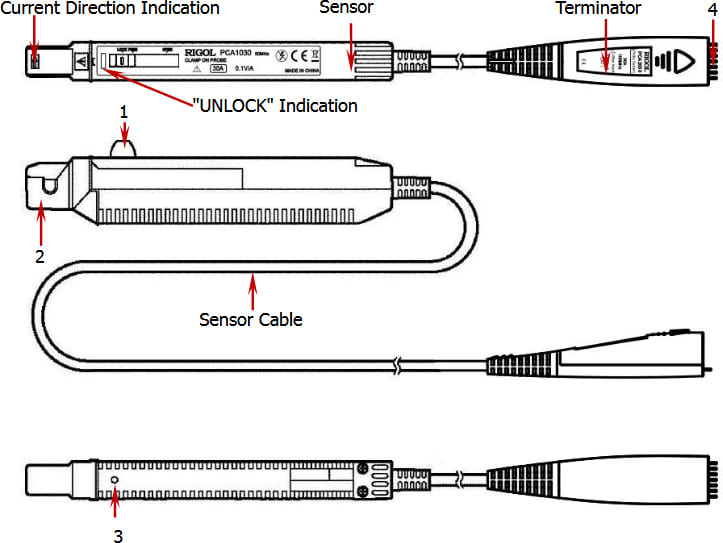 Rigol PCA1030-50 MHz 30 A Current Probe for Rigol 7000 and 8000 Series Oscilloscopes Rigol PCA1030-50 MHz 30 A Current Probe for Rigol 7000 and 8000 Series Oscilloscopes