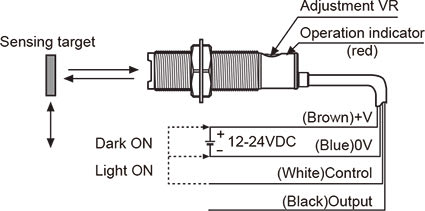 Autonics BR100-DDT Photoelectric Sensor, Diffuse Reflective, Light and ...