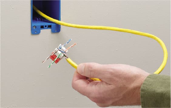  Strip cable jacket with a standard cable stripper or the built-in cable stripper.
