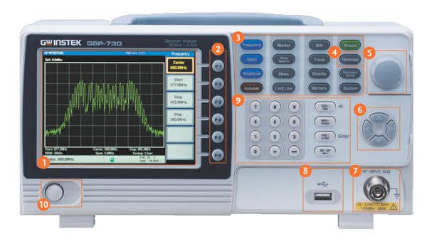 Instek GSP-730 Spectrum Analyzer 3GHz | TEquipment