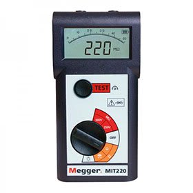 Megger MIT220-EN - 250V/500V Digital/Analog Insulation and Continuity Tester