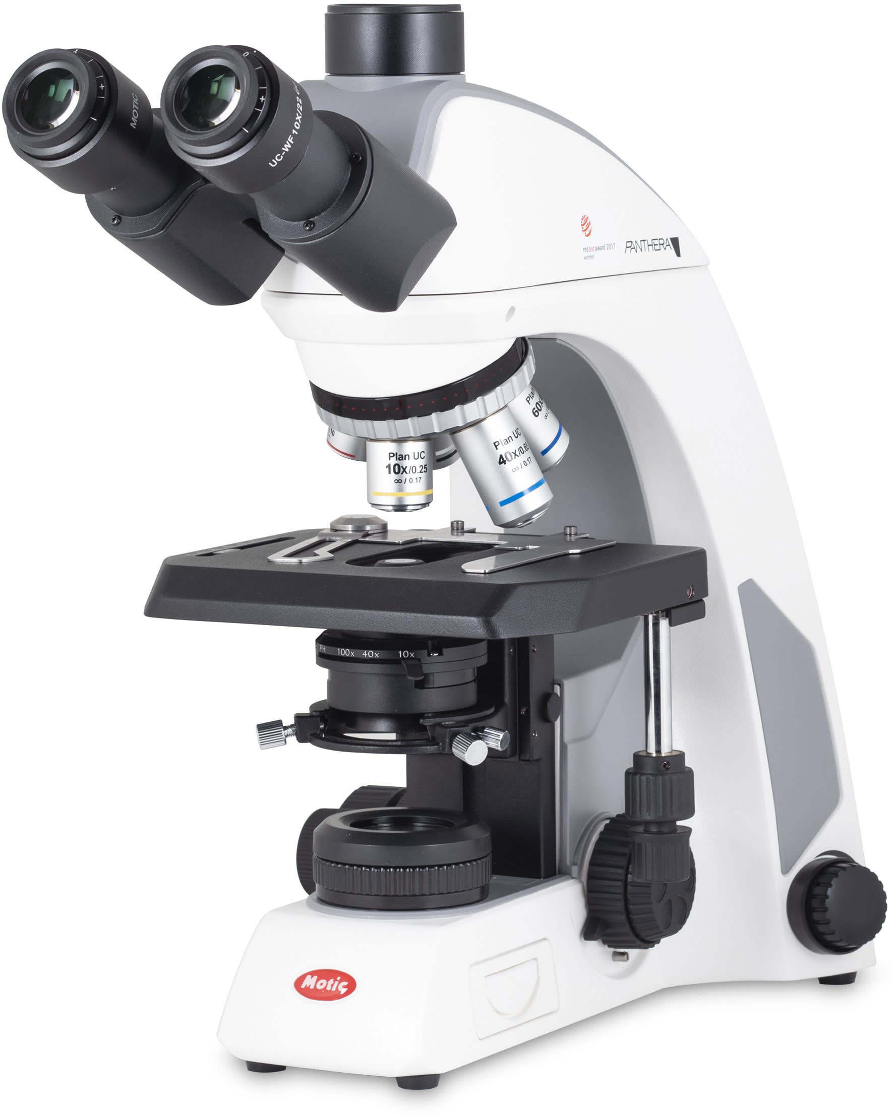 Motic Panthera C2 Trinocular Compound Microscope 50:50 Simple Phase Package