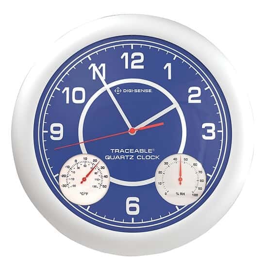 Oakton_WD-08610-15_Digi-Sense_Traceable_Time_Temperature_and_Humidity_Analog_Wall_Clock