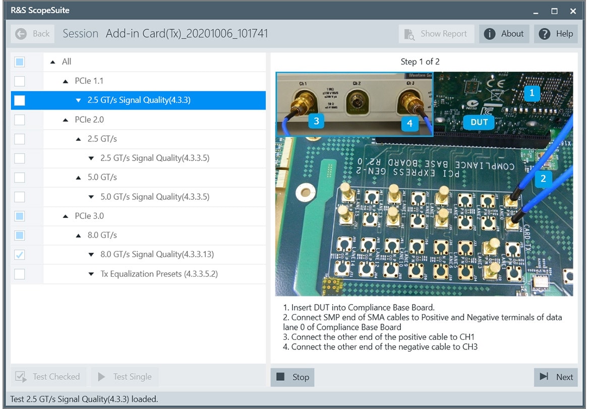 Ease of use with guided test steps