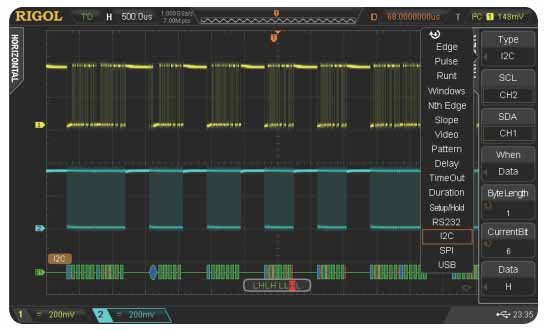 RIGOL - Osciloscopio Digital 2CH, 300Mhz, 2Gsa/S - DS2302A